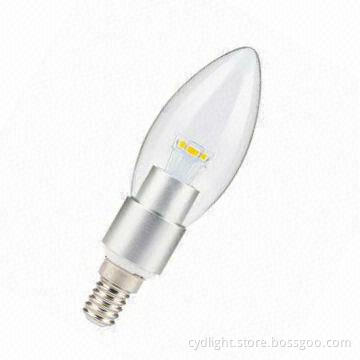Dimmable C37 LED Candle Bulb, E14-470lm, 5W with 2,700-6,500K Color Temperatures